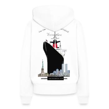 LINER FRANKREICH NEW YORK Louis RUNEMBERG © Adagp - Frauen Premium Bio Hoodie - Weiß - Hinten - Julia (174cm)