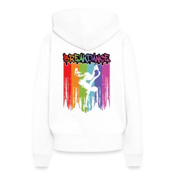 Breakdance Bboy Dancing - Frauen Premium Bio Hoodie - Weiß - Hinten - Julia (174cm)
