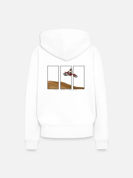 Fuel. Dirt. Freedom. - Frauen Premium Bio Hoodie - Weiß