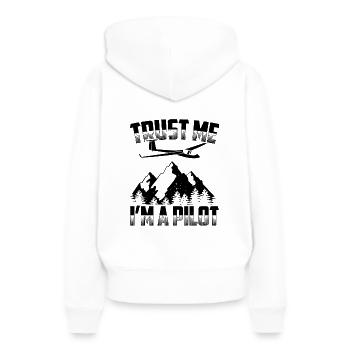 Pilote de planeur | Cadeaux thermiques de planeur - Sweat à capuche Premium bio Femme - blanc - Dos - Julia (174cm)
