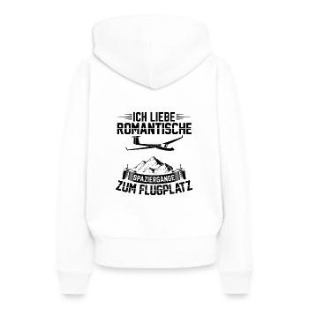 Flugplatz | Segelflug Segelflieger Pilot Geschenke - Frauen Premium Bio Hoodie - Weiß - Hinten - Julia (174cm)