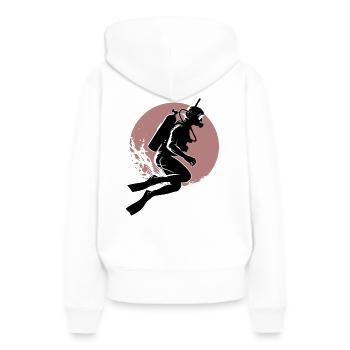 Gerätetauchen dive taucher unterwasser - Frauen Premium Bio Hoodie - Weiß - Hinten - Julia (174cm)