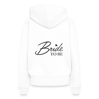Future mariée - Sweat à capuche Premium bio Femme - blanc - Dos - Julia (174cm)