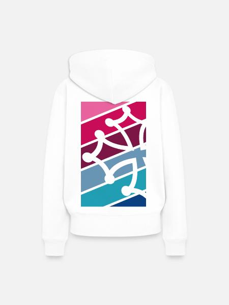 Kreuz Occitane mehrfarbig - Frauen Premium Bio Hoodie - Weiß