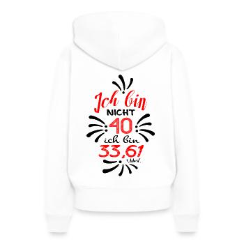 40. Geburtstag 40 Jahre Geschenkidee Buchhalter - Frauen Premium Bio Hoodie - Weiß - Hinten - Julia (174cm)