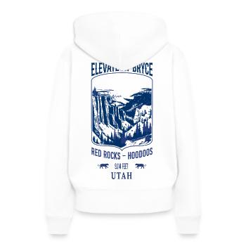 Elevate at Bryce - Navy - Sweat à capuche Premium bio Femme - blanc - Dos - Julia (174cm)