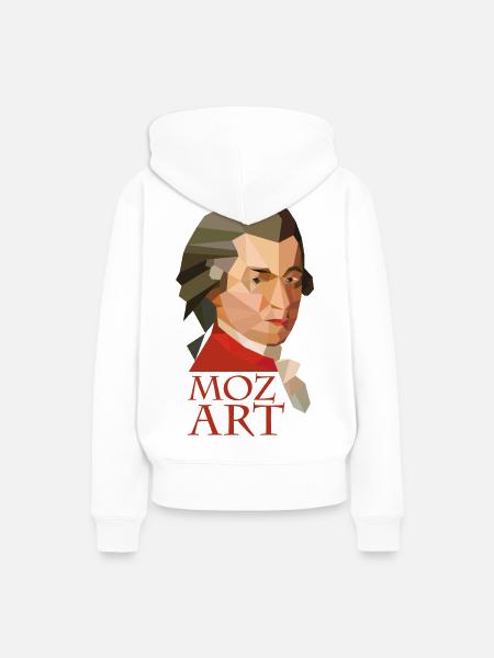 Mozart - Sweat à capuche Premium bio Femme - blanc