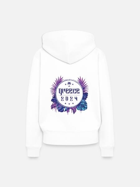 Greece 2024 - Frauen Premium Bio Hoodie - Weiß