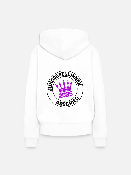 Junggesellinnen Abschied 2025 Krone - Frauen Premium Bio Hoodie - Weiß