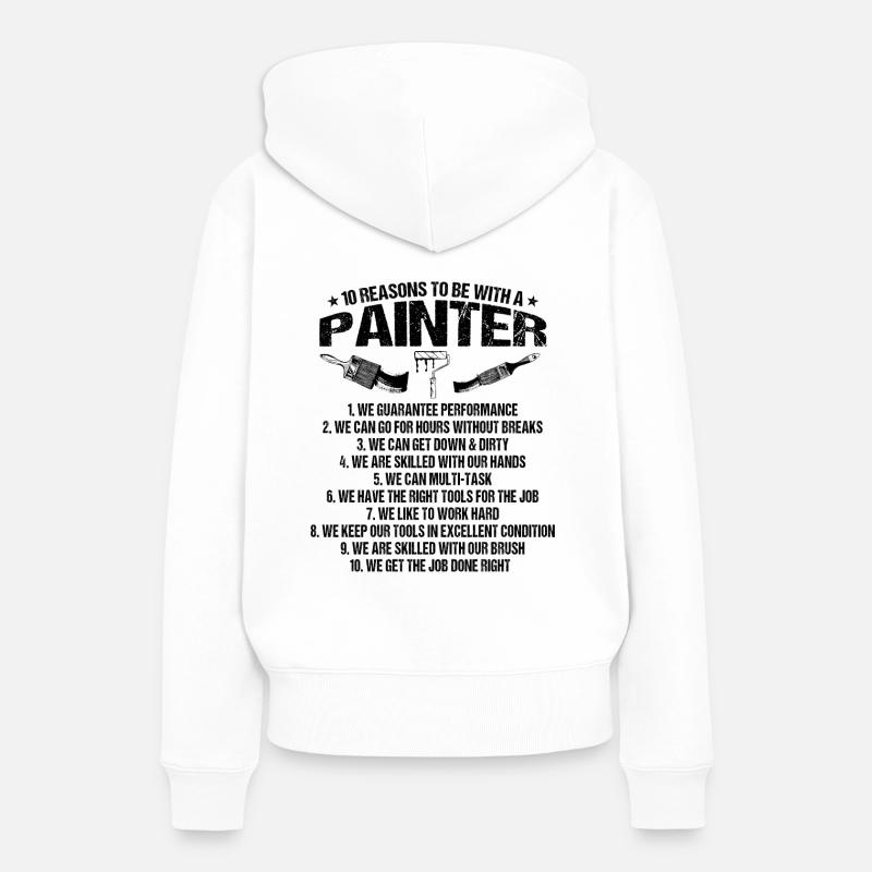 Painter and Painter Painter Painter Painting - Women’s Premium Organic Hoodie - white
