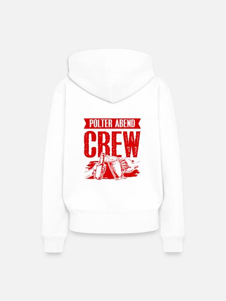 Polter Abend Crew - Frauen Premium Bio Hoodie - Weiß