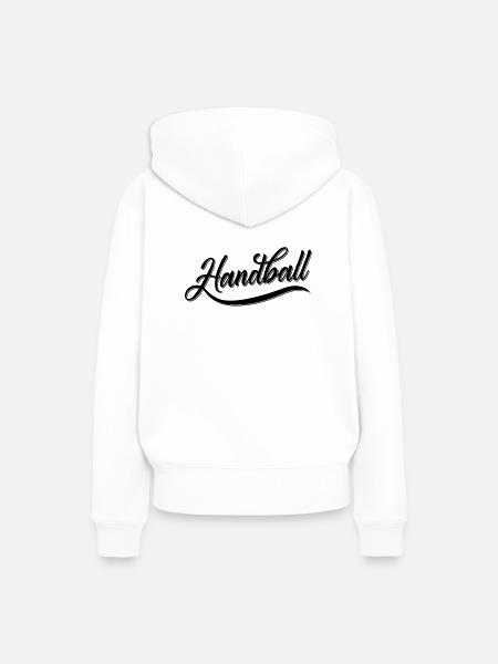 Handball ist Leidenschaft - Frauen Premium Bio Hoodie - Weiß