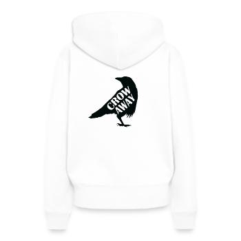 Crow away Crow Raven Bird Environnement et nature - Sweat à capuche Premium bio Femme - blanc - Dos - Julia (174cm)