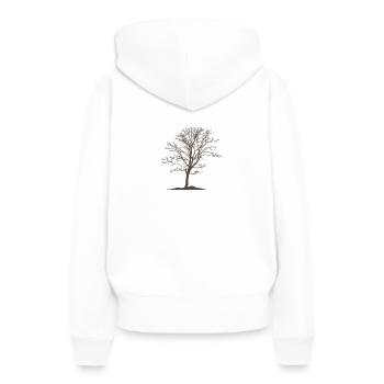 Baum ohne Blätter Natur Wälder Umwelt - Frauen Premium Bio Hoodie - Weiß - Hinten - Julia (174cm)