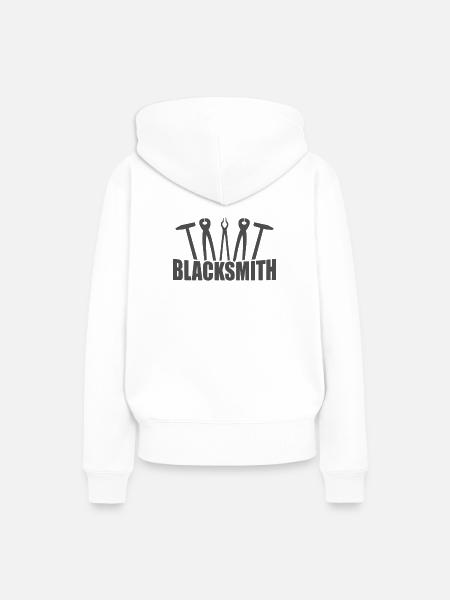 Blacksmith Metallbauer Beruf - Frauen Premium Bio Hoodie - Weiß