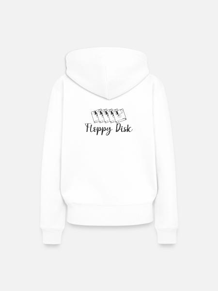 Floppy Disk Retrospeichermodul Datenträger - Frauen Premium Bio Hoodie - Weiß