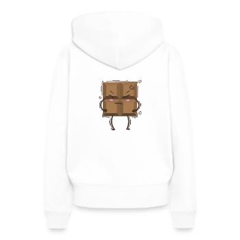wütende Tafel Schokolade Süßigkeit Kakao - Frauen Premium Bio Hoodie - Weiß - Hinten - Julia (174cm)