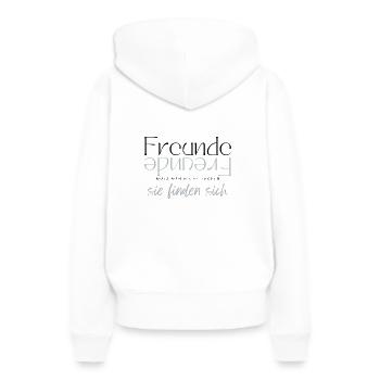 Beste Freunde FREUND Kumpel Kumpels - Frauen Premium Bio Hoodie - Weiß - Hinten - Julia (174cm)