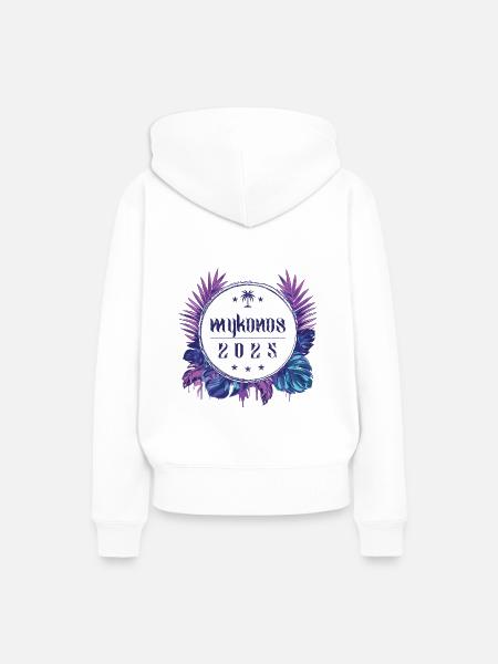 Mykonos 2025 - Frauen Premium Bio Hoodie - Weiß