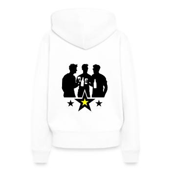 Équipe Bière Équipe - Sweat à capuche Premium bio Femme - blanc - Dos - Julia (174cm)