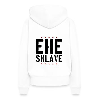 Ehe Sklave Hochzeit Jga - Frauen Premium Bio Hoodie - Weiß - Hinten - Julia (174cm)