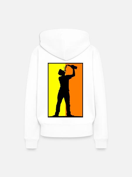 Trinker Bier - Frauen Premium Bio Hoodie - Weiß