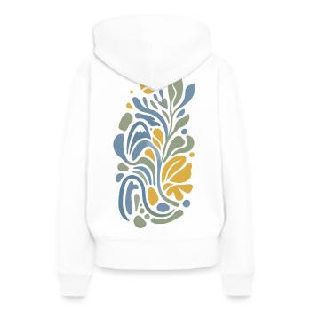 Balance fluide - Sweat à capuche Premium bio Femme - blanc - Dos - Julia (174cm)