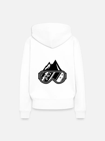 ski brille - Frauen Premium Bio Hoodie - Weiß