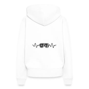 fréquence de ski - Sweat à capuche Premium bio Femme - blanc - Dos - Julia (174cm)