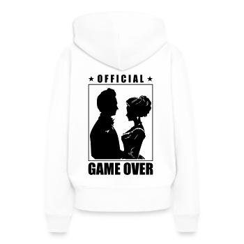 Hochzeitspaar Game Over Brautpaar Jga - Frauen Premium Bio Hoodie - Weiß - Hinten - Julia (174cm)