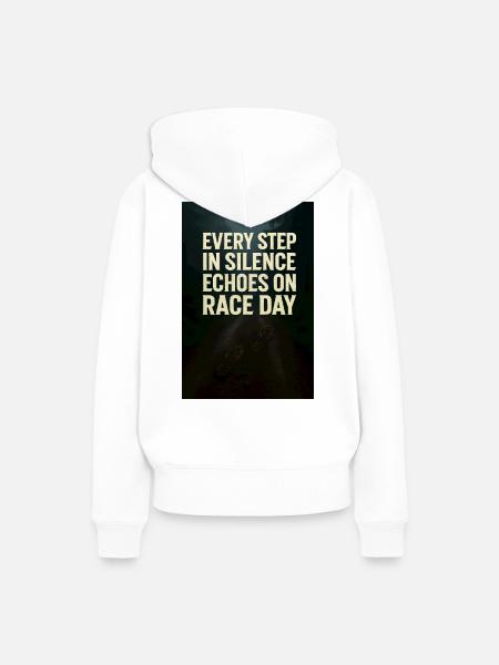 Step_in_Silence - Frauen Premium Bio Hoodie - Weiß