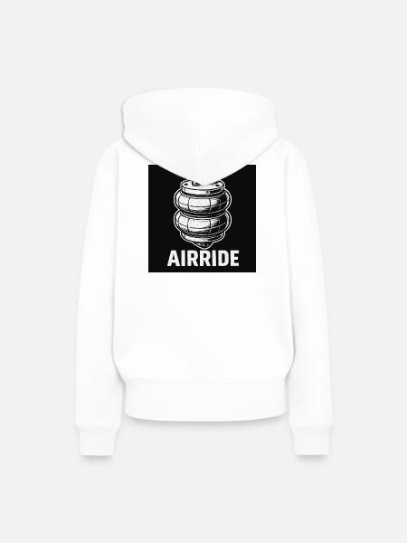 Innovatives Airride-Design mit Dynamik - Frauen Premium Bio Hoodie - Weiß