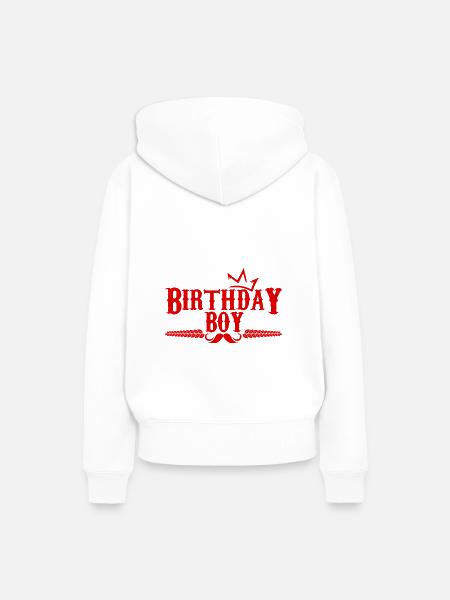 Birthday Boy - Frauen Premium Bio Hoodie - Weiß