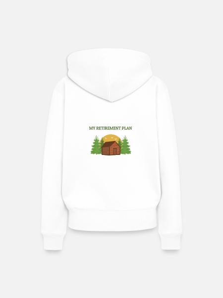 Camping Rentner Rente - Frauen Premium Bio Hoodie - Weiß