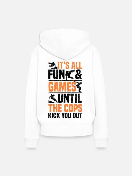 Parkour - Frauen Premium Bio Hoodie - Weiß