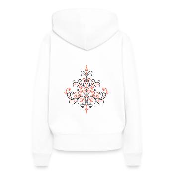 Ornament Boho - Frauen Premium Bio Hoodie - Weiß - Hinten - Julia (174cm)