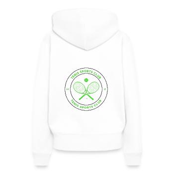 Cadeau de joueur de tennis de club de tennis - Sweat à capuche Premium bio Femme - blanc - Dos - Julia (174cm)