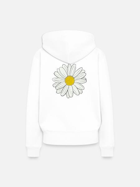 Gänseblümchen - Frauen Premium Bio Hoodie - Weiß