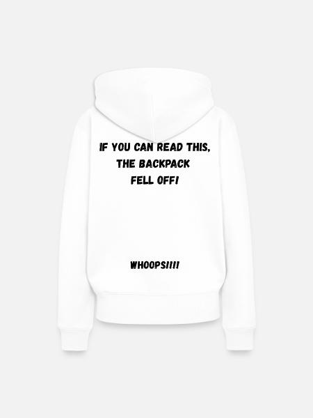 Rucksack - Frauen Premium Bio Hoodie - Weiß