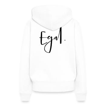 Peu importe - peu importe le point! Cadeau d'opinion - Sweat à capuche Premium bio Femme - blanc - Dos - Julia (174cm)