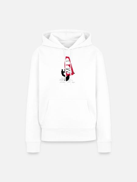 Windsurfing - Frauen Premium Bio Hoodie - Weiß