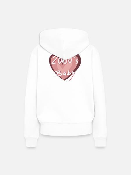 2000s Baby - Frauen Premium Bio Hoodie - Weiß