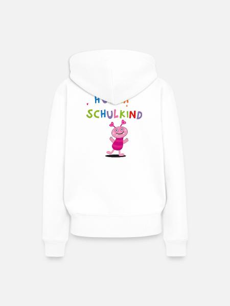 Hurra Schulkind - Frauen Premium Bio Hoodie - Weiß