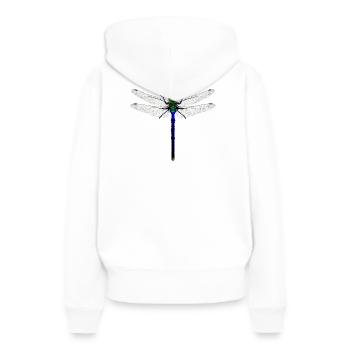 Femme de conception combinée Kybalion Libellule Néon - Sweat à capuche Premium bio Femme - blanc - Dos - Julia (174cm)