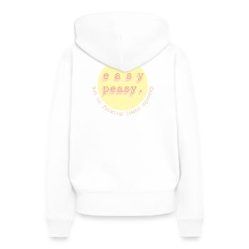 Cercle facile et facile - Sweat à capuche Premium bio Femme - blanc - Dos - Julia (174cm)