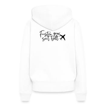 Jeûner votre ceinture - Sweat à capuche Premium bio Femme - blanc - Dos - Julia (174cm)