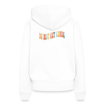 Rétro années 70 groovy You’re Good Enough Hippie Boho - Sweat à capuche Premium bio Femme - blanc - Dos - Julia (174cm)
