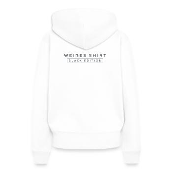 Weißes T-Shirt Black Edition - Frauen Premium Bio Hoodie - Weiß - Hinten - Julia (174cm)