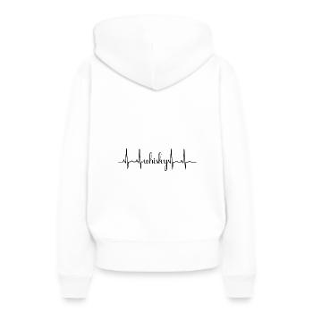 Whiskey 3 schwarz personalisiertes T-Shirt - Frauen Premium Bio Hoodie - Weiß - Hinten - Julia (174cm)