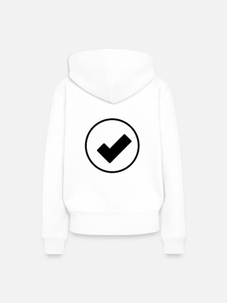 Hook Emoji Sketch Drawing - Women’s Premium Organic Hoodie - white